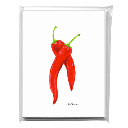 Hot Chili Peppers, Greeting Card (8727A), 8-Pack, www.printedcanvas.com