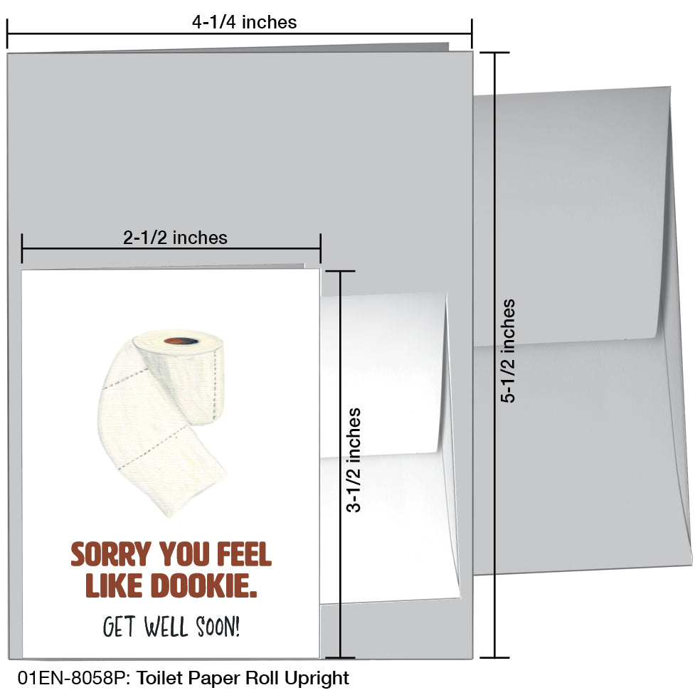 Toilet Paper Roll Upright, Greeting Card (8058P), Enclosure Card, www.printedcanvas.com