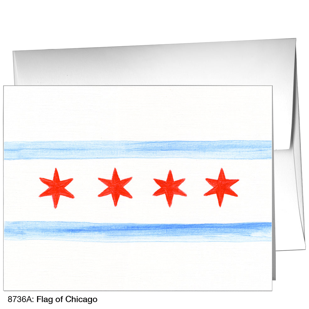 Flag of Chicago, Greeting Card (8736A), A2 Card, www.printedcanvas.com