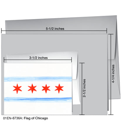 Flag of Chicago, Greeting Card (8736A), Enclosure, www.printedcanvas.com