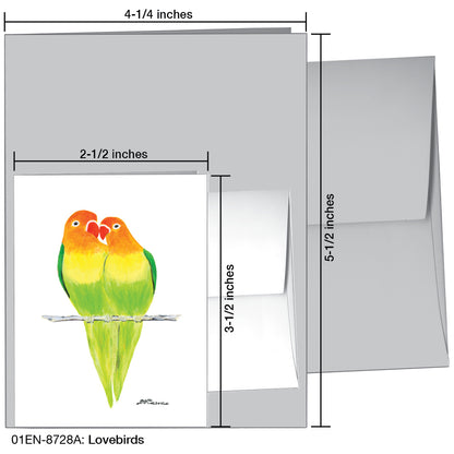 Lovebirds, Greeting Card (8728A), Enclosure Card, www.printedcanvas.com