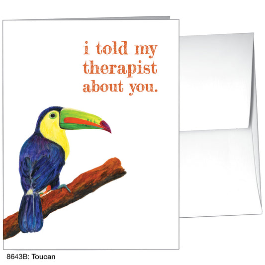 Toucan, Greeting Card (8643B), A2, printedcanvas.com