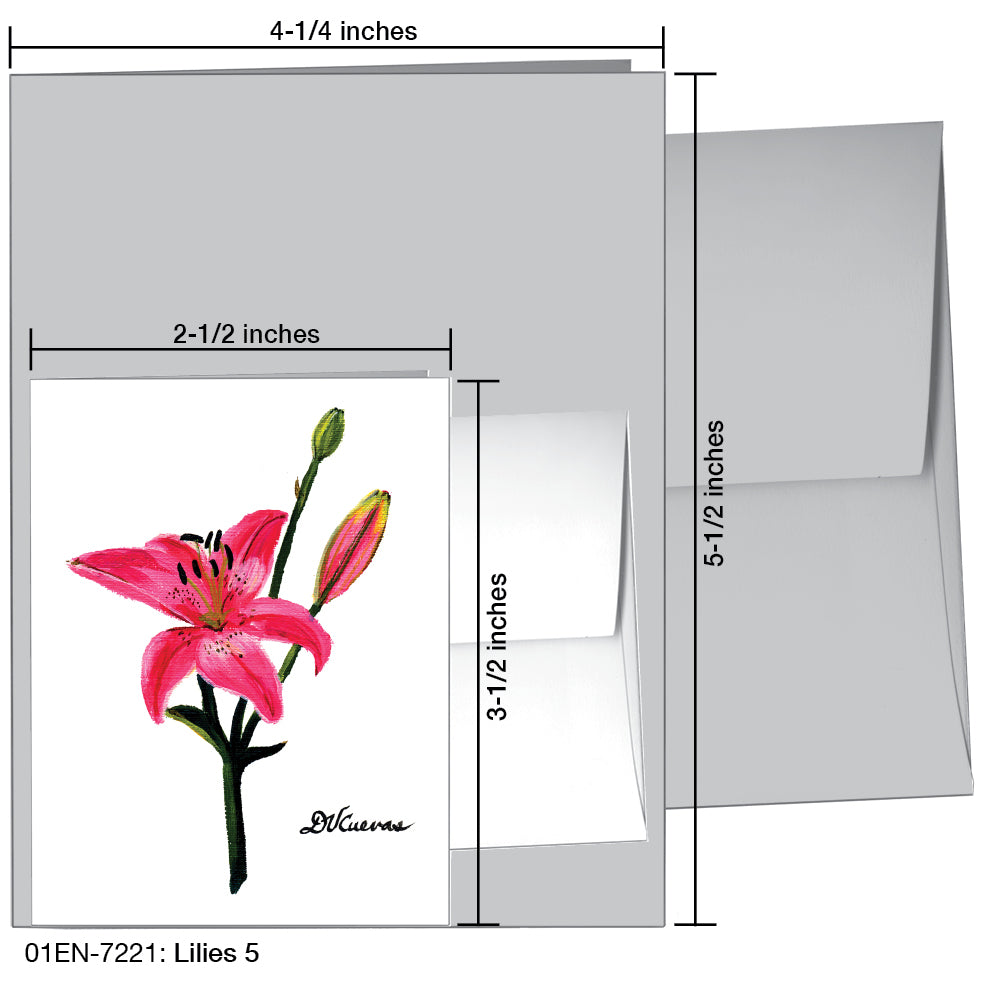 Lilies 5, Greeting Card (7221), Enclosure, printedcanvas.com