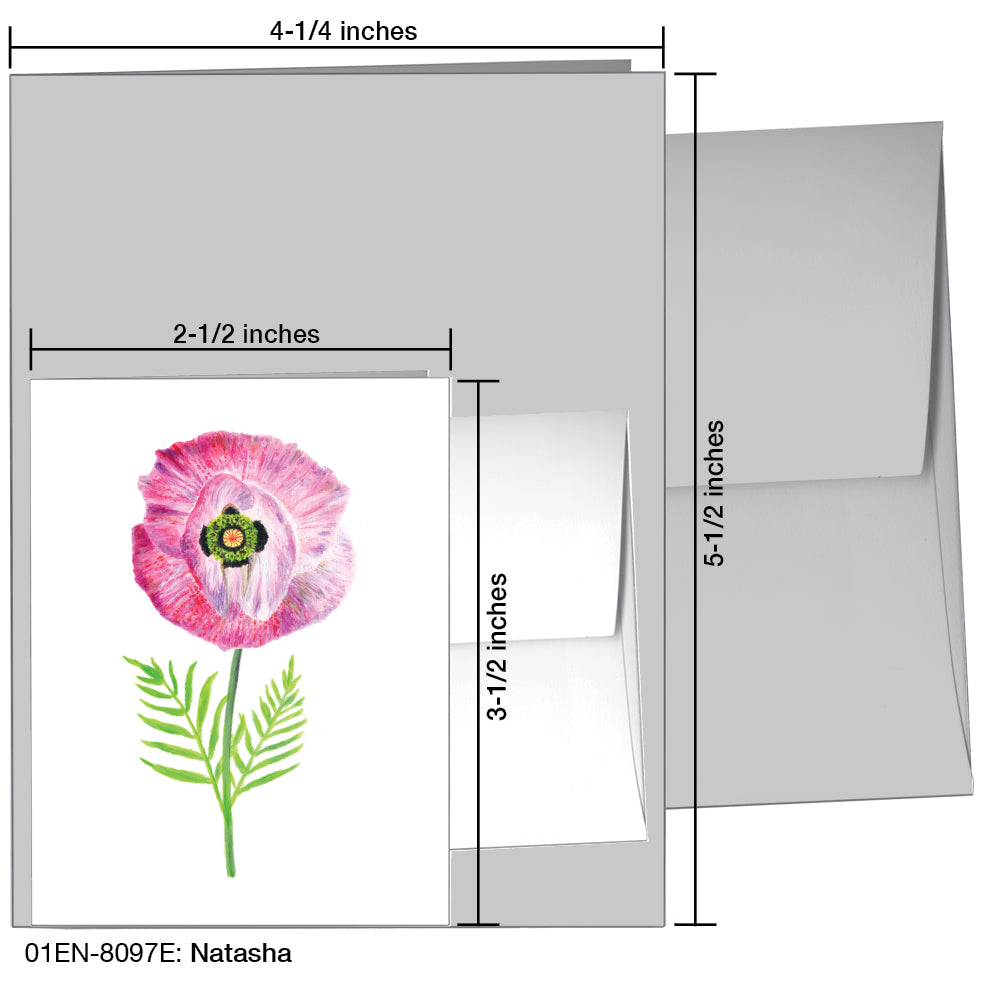 Natasha Anemone, Greeting Card (8097E), Enclosure Card, www.printedcanvas.com
