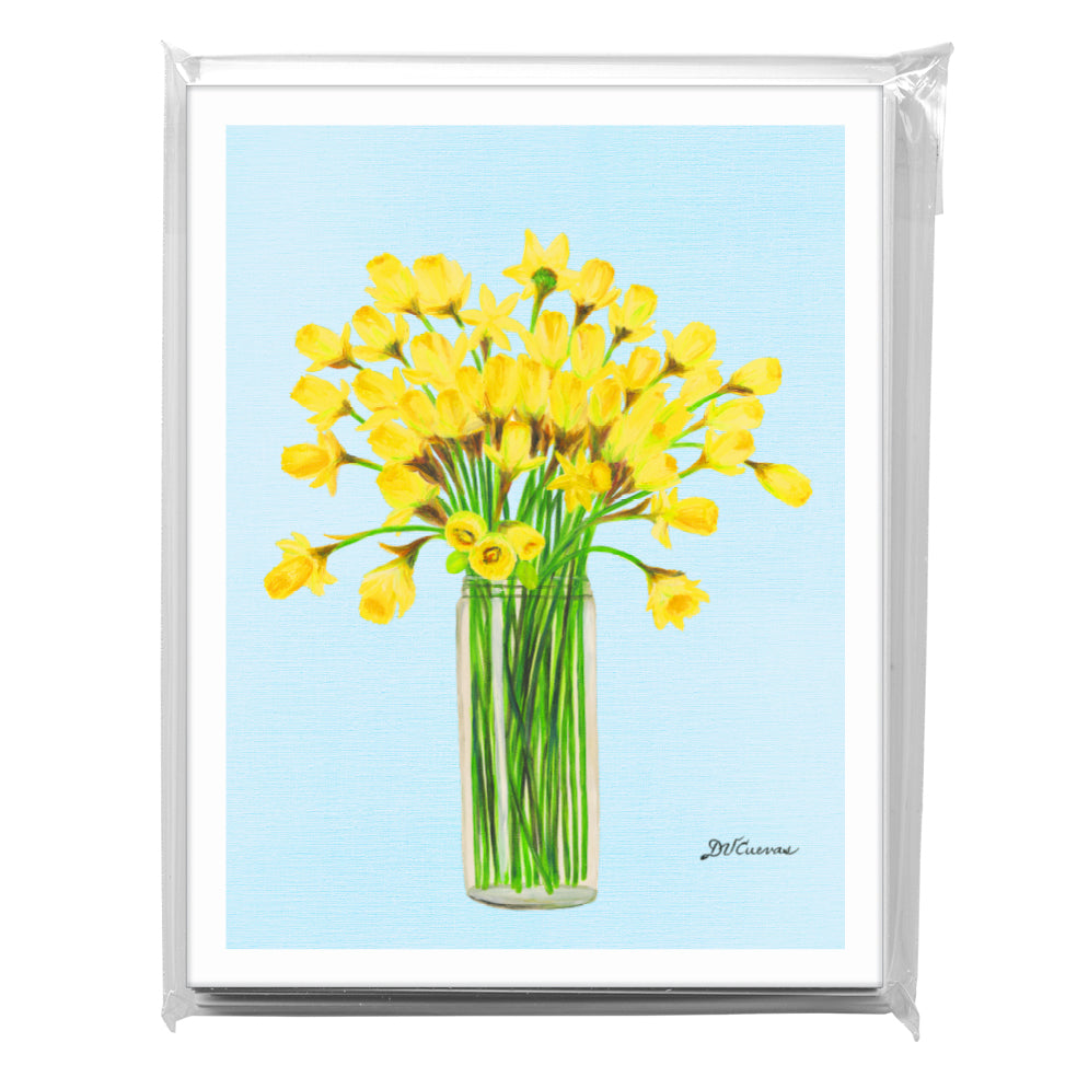 Daffodil Trumpets, Greeting Card (8341D), A2 8-Pack, printedcanvas.com