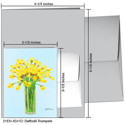 Daffodil Trumpets, Greeting Card (8341D), Enclosure, printedcanvas.com