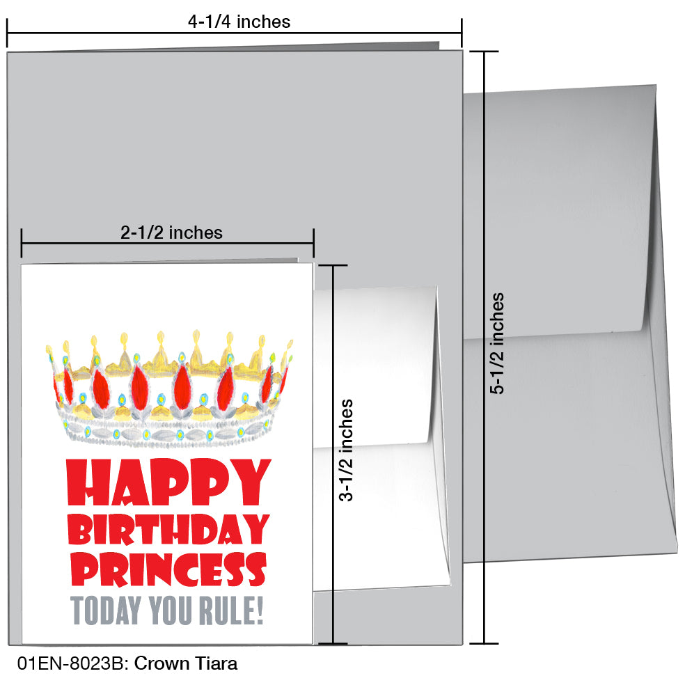 Crown Tiara, Greeting Card (8023B), Enclosure, printedcanvas.com