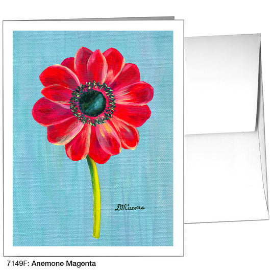 Anemone Magenta, Greeting Card (7149F), A2, printedcanvas.com