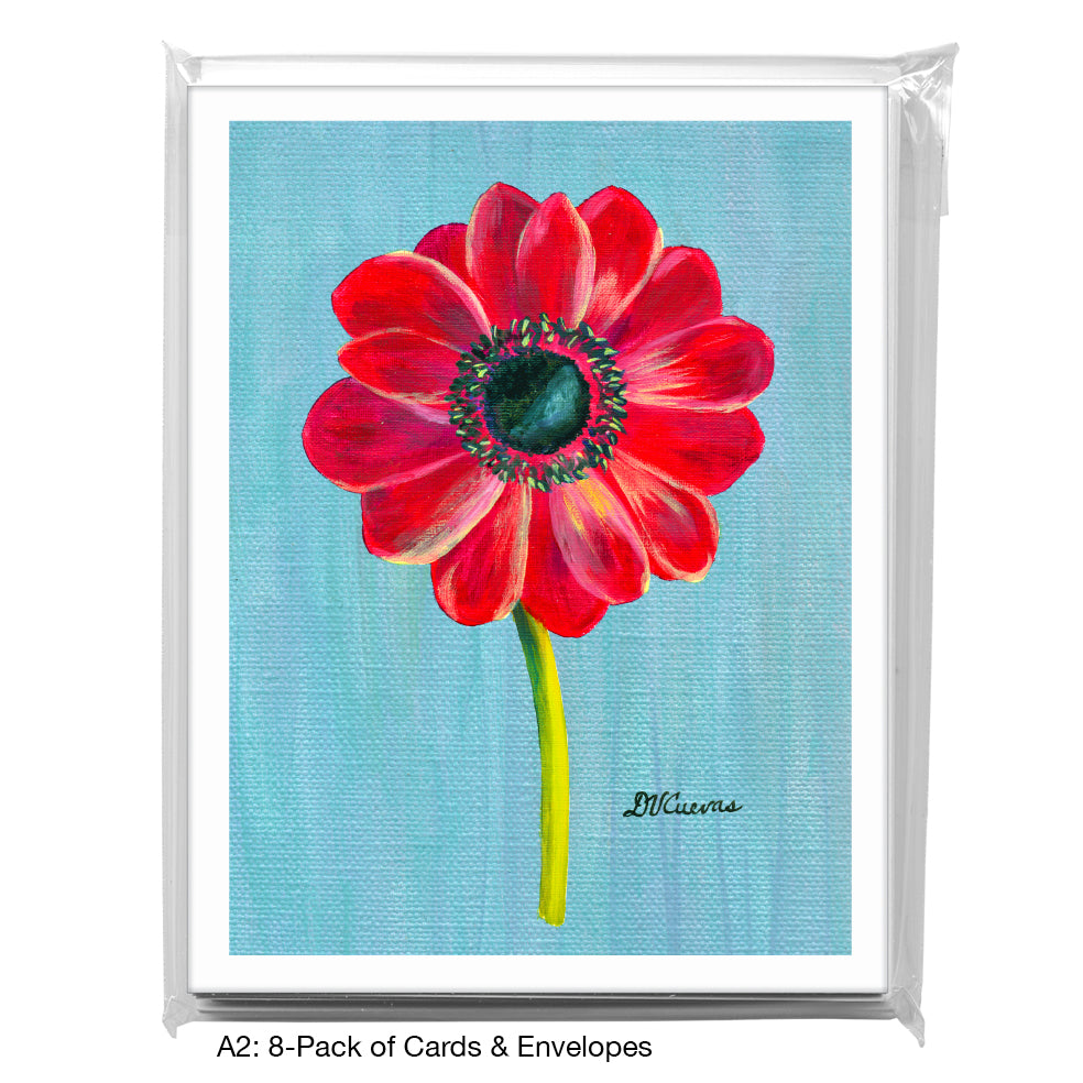 Anemone Magenta, Greeting Card (7149F), A2 Card 8-Pack, www.printedcanvas.com