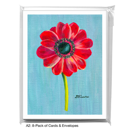 Anemone Magenta, Greeting Card (7149F), A2 Card 8-Pack, www.printedcanvas.com