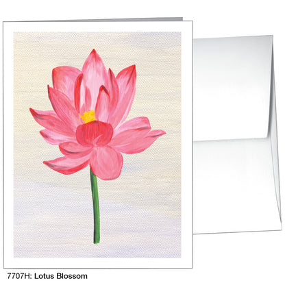 Lotus Blossom, Greeting Card (7707H), A2 Card Front, www.printedcanvas.com