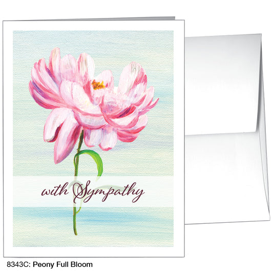Peony Full Bloom, Greeting Card (8343C), A2 Card Front, www.printedcanvas.com