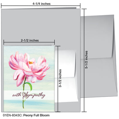 Peony Full Bloom, Greeting Card (8343C), Enclosure Card, www.printedcanvas.com
