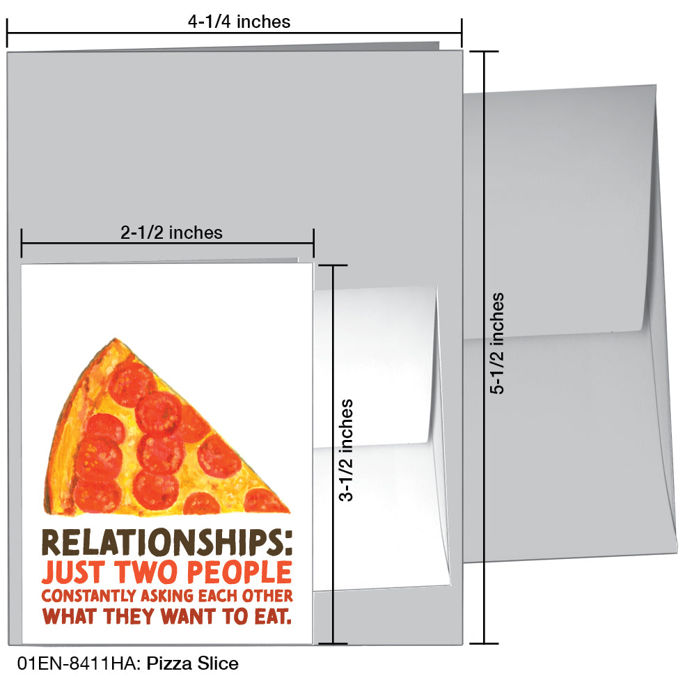Pizza Slice, Greeting Card (8411HA), Enclosure, printedcanvas.com