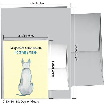 Dog on Guard, Greeting Card (8018C), Enclosure Card, printedcanvas.com