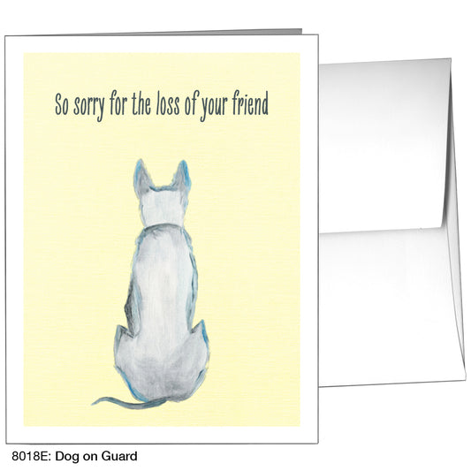 Dog On Guard, Greeting Card (8018E), A2, printedcanvas.com