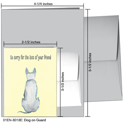 Dog On Guard, Greeting Card (8018E), Enclosure, printedcanvas.com