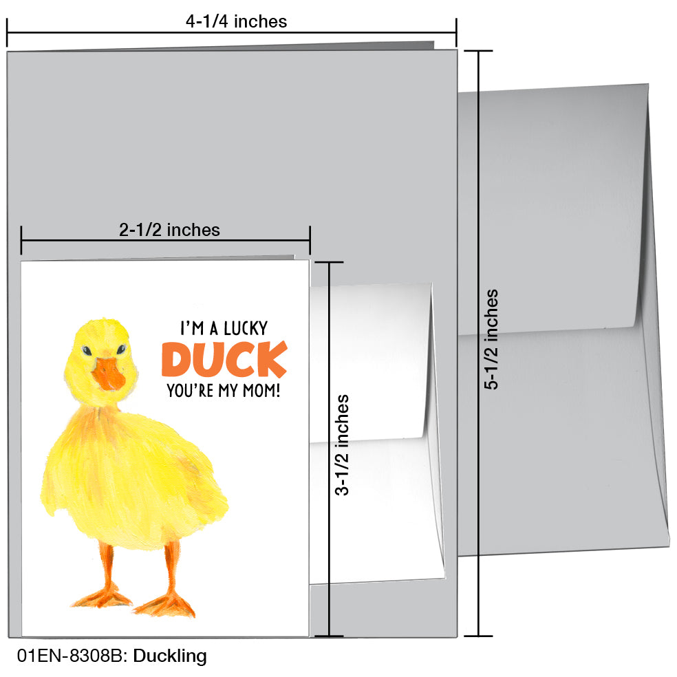 Duckling, Greeting Card (8308B), Enclosure Card, printedcanvas.com