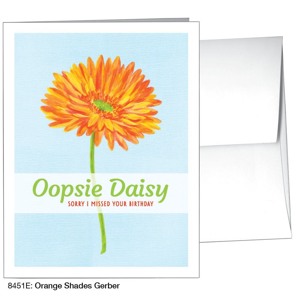 Orange Shades Gerber, Greeting Card (8451E), A2, printedcanvas.com