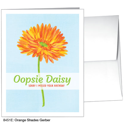 Orange Shades Gerber, Greeting Card (8451E), A2, printedcanvas.com