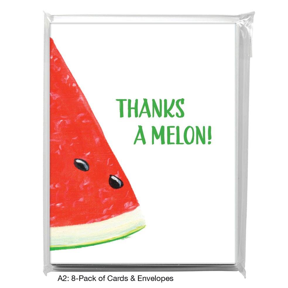 Watermelon Wedge, Greeting Card (8631G), A2 8-Pack, printedcanvas.com
