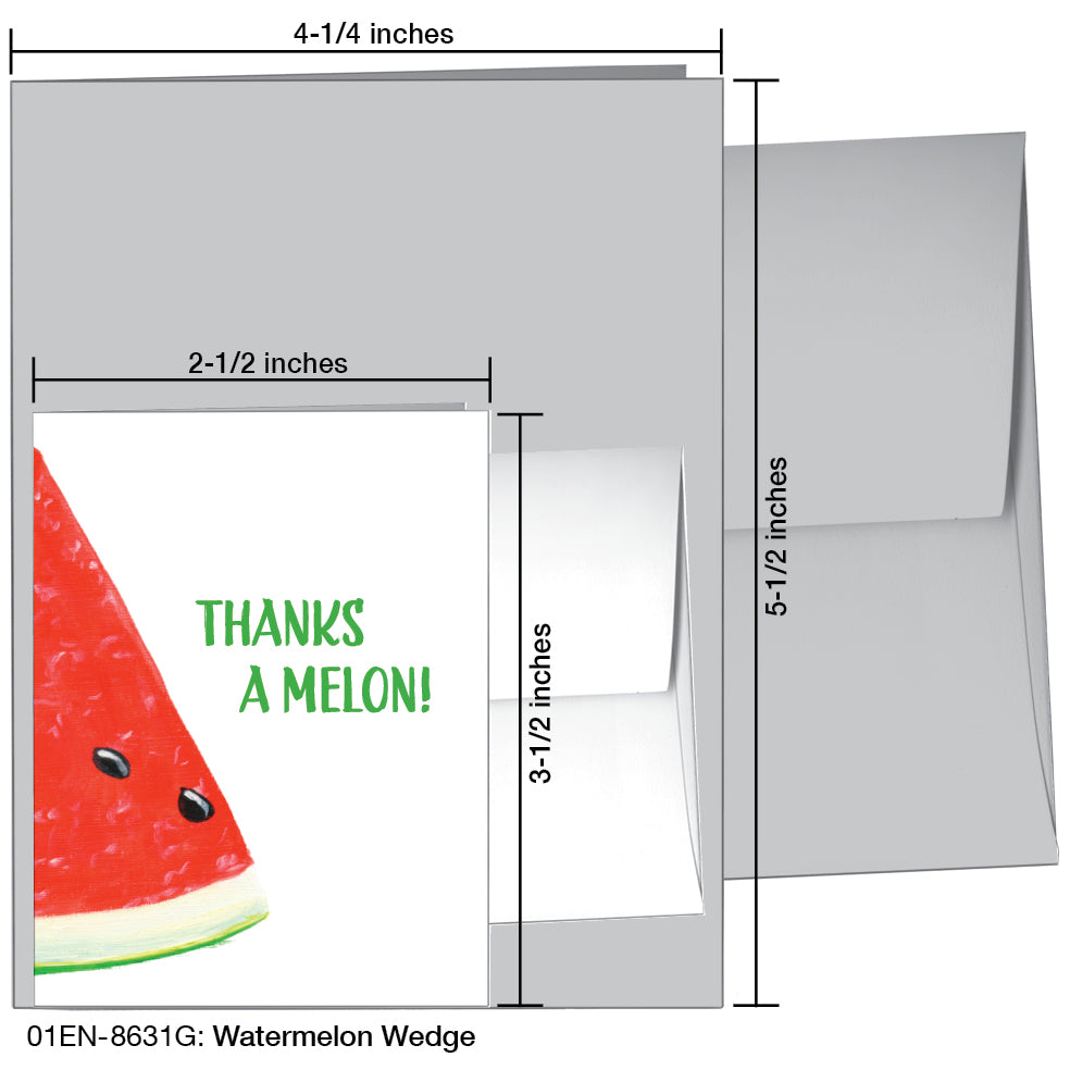 Watermelon Wedge, Greeting Card (8631G), Enclosure, printedcanvas.com