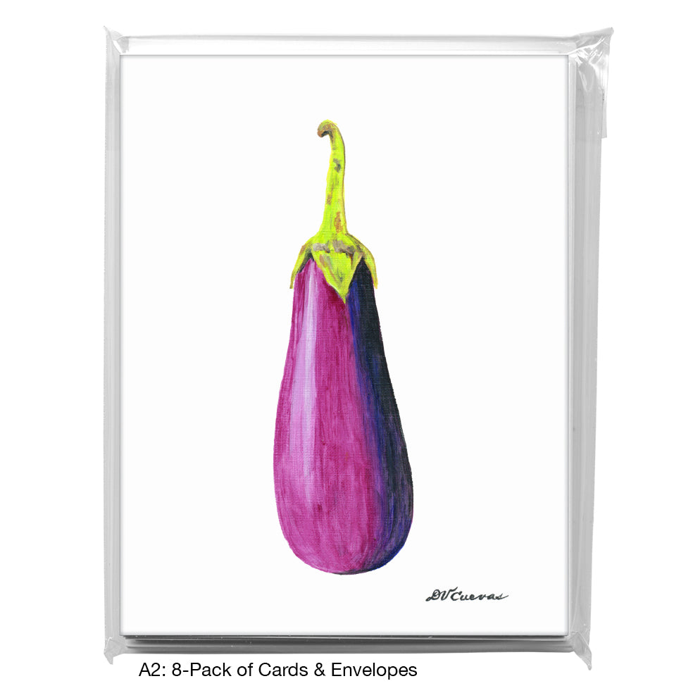 Eggplant, Greeting Card (8122A), A2 8-Pack, printedcanvas.com