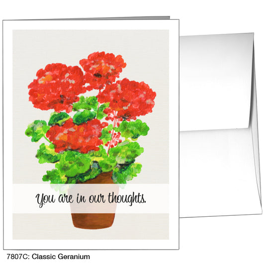 Classic Geranium, Greeting Card (7807C), A2, printedcanvas.com