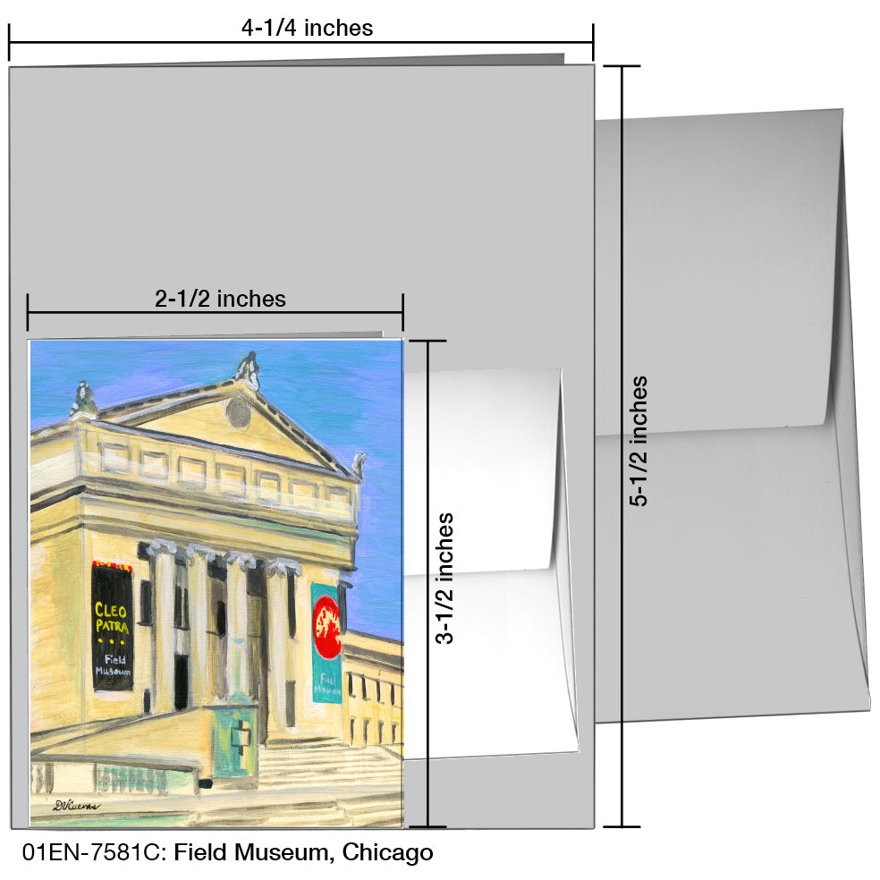 Field Museum, Chicago, Greeting Card (7581C), Enclosure, www.printedcanvas.com