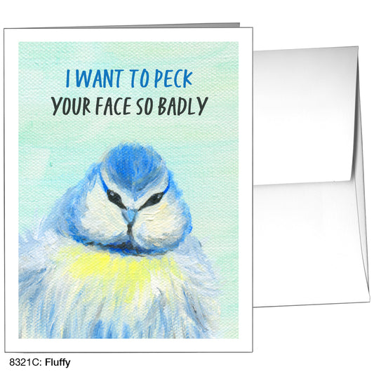 Fluffy, Greeting Card (8321C), A2 Card Front, www.printedcanvas.com