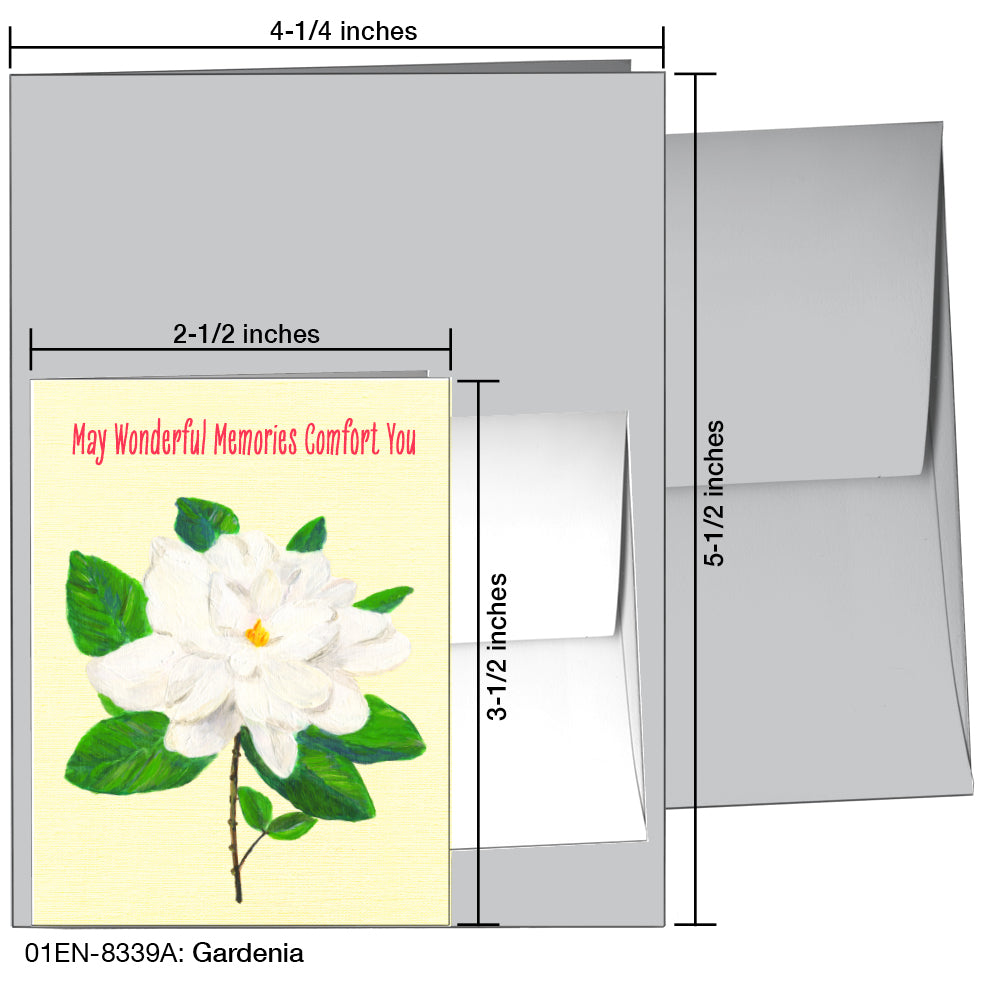 Gardenia, Greeting Card (8339A), Enclosure Card, www.printedcanvas.com