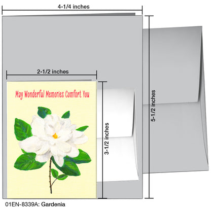 Gardenia, Greeting Card (8339A), Enclosure Card, www.printedcanvas.com
