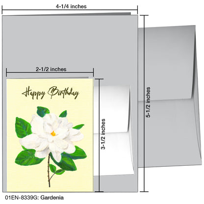 Gardenia, Greeting Card (8339G), Enclosure, www.printedcanvas.com