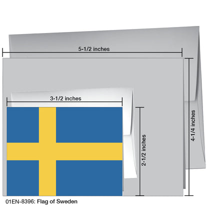 Flag of Sweden, Greeting Card (8396A), Enclosure Card, www.printedcanvas.com