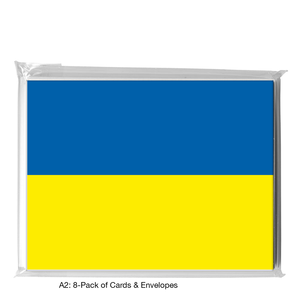 Flag of Ukraine, Greeting Card (8671A), A2 Card 8-Pack, www.printedcanvas.com