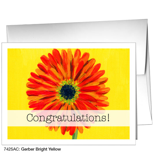 Gerber Bright Yellow, Greeting Card (7425AC), A2, printedcanvas.com