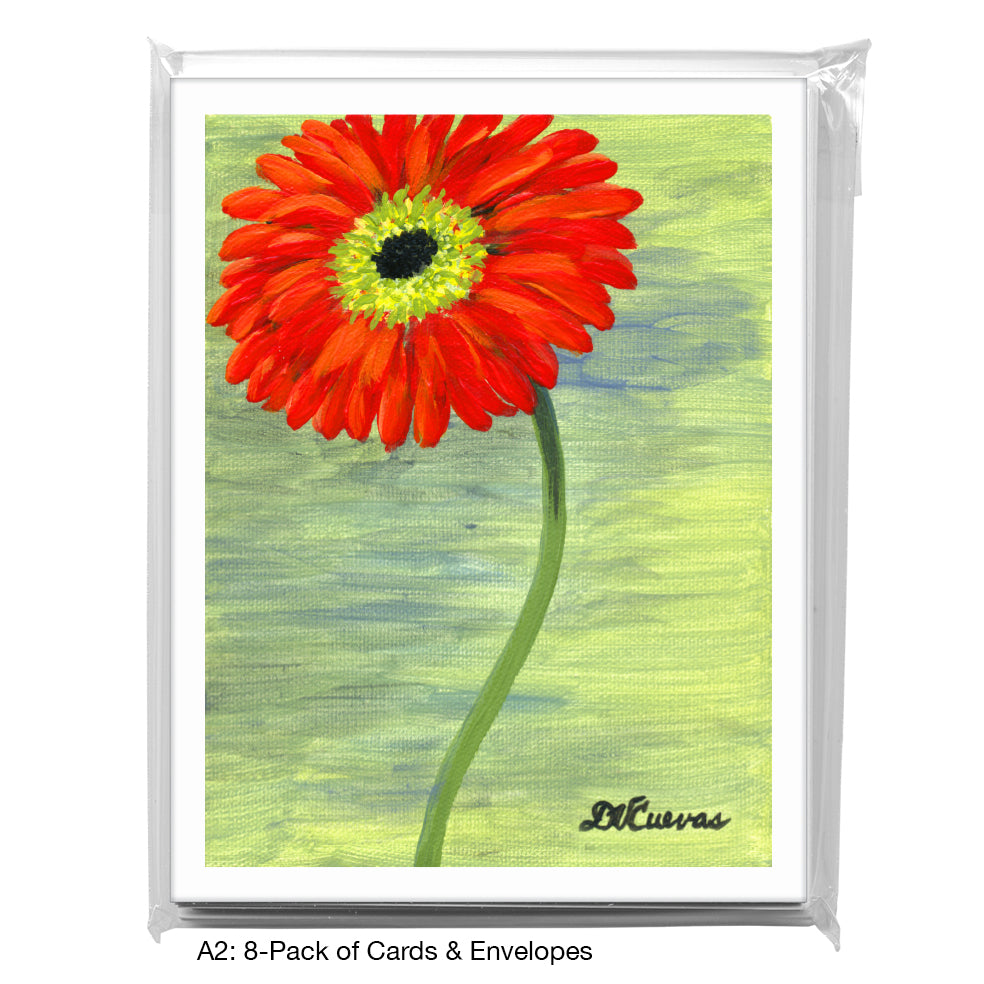 Gerber Red-Orange, Greeting Card (7358A), A2 8-Pack, printedcanvas.com