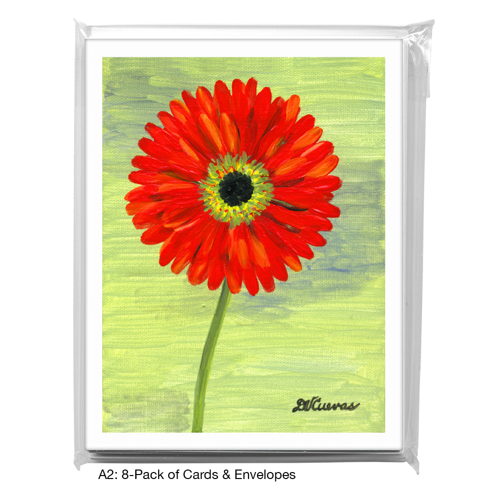 Gerber Red-Orange, Greeting Card (7358B), A2 8-Pack, printedcanvas.com