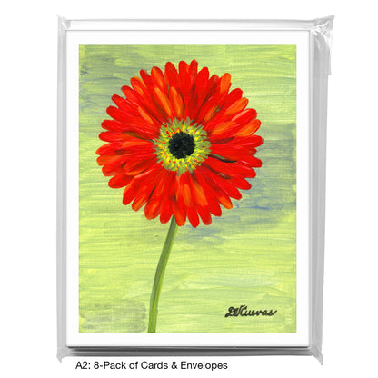 Gerber Red-Orange, Greeting Card (7358B), A2 8-Pack, printedcanvas.com