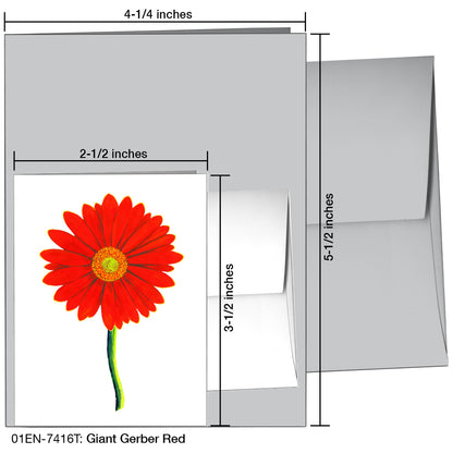 Giant Gerber Red, Greeting Card (7416T), Enclosure Card, www.printedcanvas.com