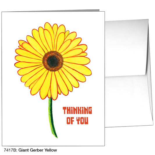 Giant Gerber Yellow, Greeting Card (7417B), A2, printedcanvas.com