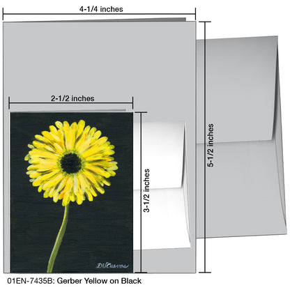 Gerber Yellow on Black, Greeting Card (7435B), Enclosure Card, www.printedcanvas.com
