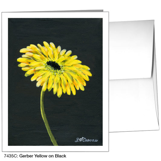 Gerber Yellow on Black, Greeting Card (7435C), A2 Card Front, www.printedcanvas.com