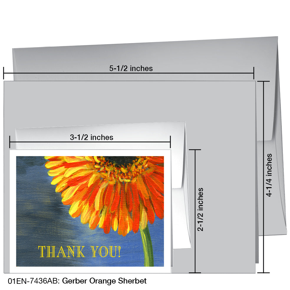 Gerber Orange Sherbet, Greeting Card (7436AB), Enclosure, printedcanvas.com