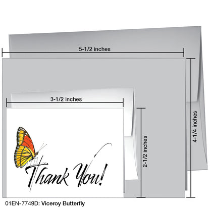 Viceroy Butterfly, Greeting Card (7749D), Enclosure Card, printedcanvas.com