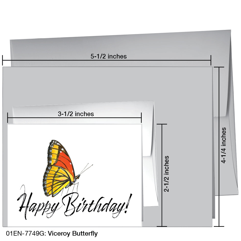 Viceroy Butterfly, Greeting Card (7749G), Enclosure, printedcanvas.com