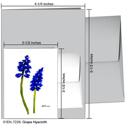 Grape Hyacinth, Greeting Card (7226A), Enclosure Card, www.printedcanvas.com