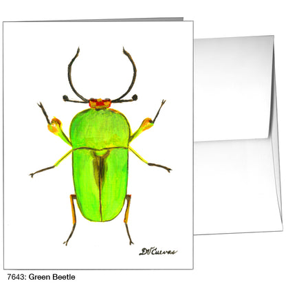 Green Beetle, Greeting Card (7643), A2, printedcanvas.com