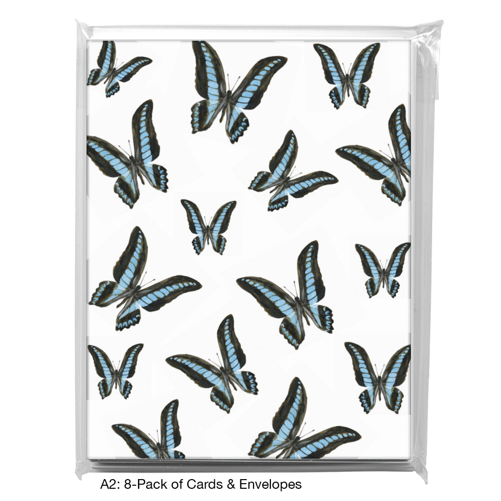 Graphium Agememnon Comodus, Greeting Card (7765D), A2 8-Pack, printedcanvas.com