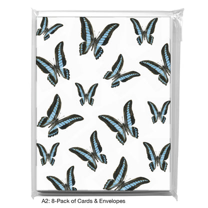 Graphium Agememnon Comodus, Greeting Card (7765D), A2 8-Pack, printedcanvas.com